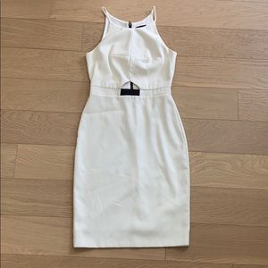 Topshop White Cut Out Midi Dress